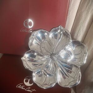 Arthur Court Silver Magnolia Blos 11in Tray